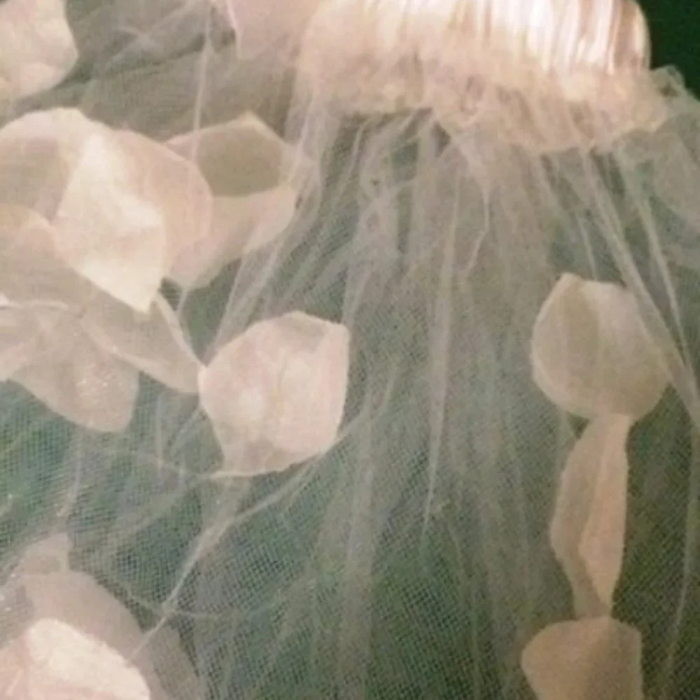 NEW IN‎ PACKAGE * White Ballet Tutu with Rose Petals in Skirt and Rose on Waist